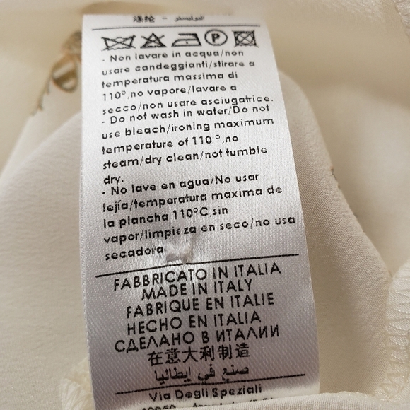 Space Style Concept Womens Silk Bee Print Top Size 6 - Picture 6 of 6